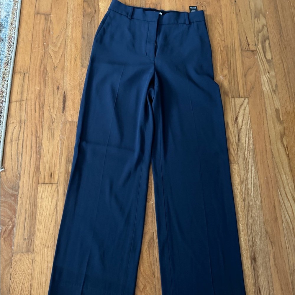 Navy Aritzia Straight-Leg Dress Pants